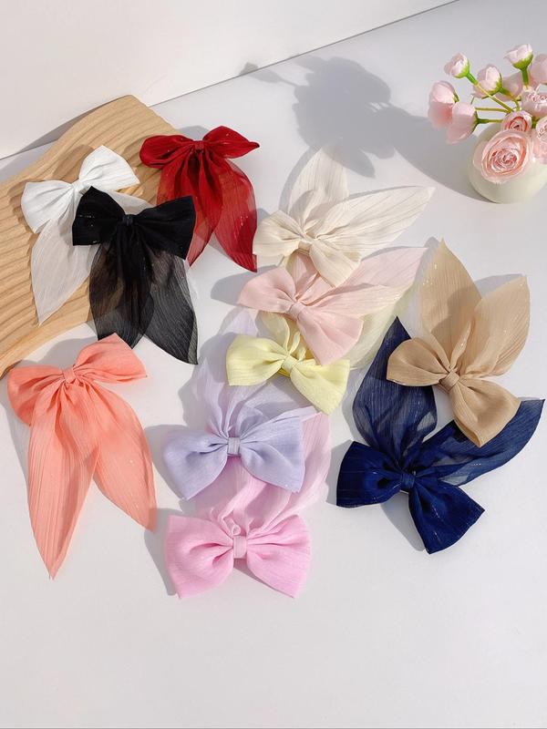 Cute Bow Decor Hair Clip, Casual Simple Hair Accessories for Women & Girls, Minimalist Headwear Suitable for Thick Hair