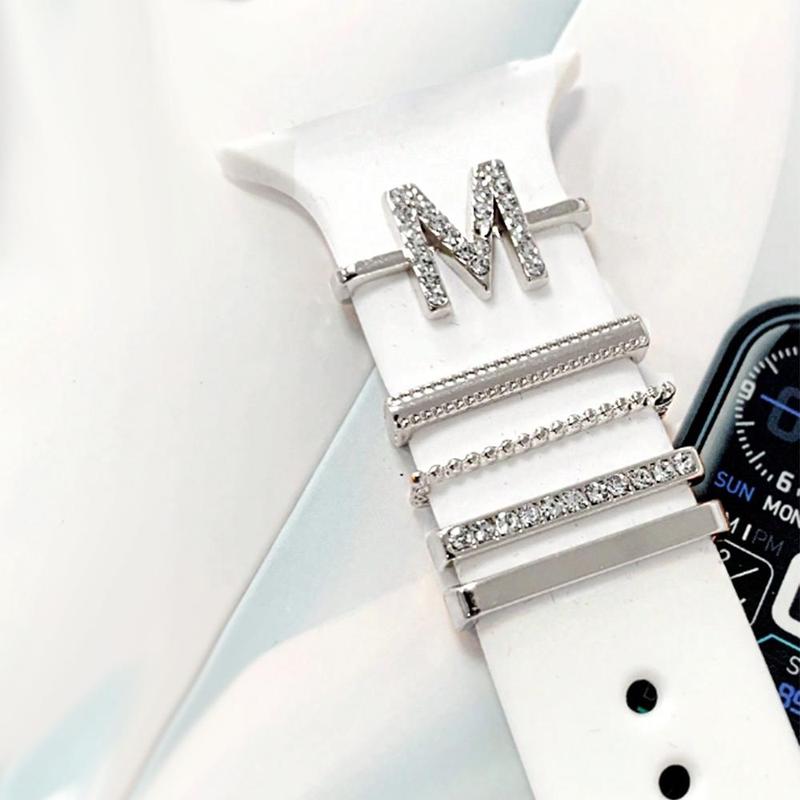 Rhinestone Decor Watch Band Decoration Ring, Fashionable Watch Strap Accessories for Women & Men, Smart Watch Accessories, Smart Watch Decor