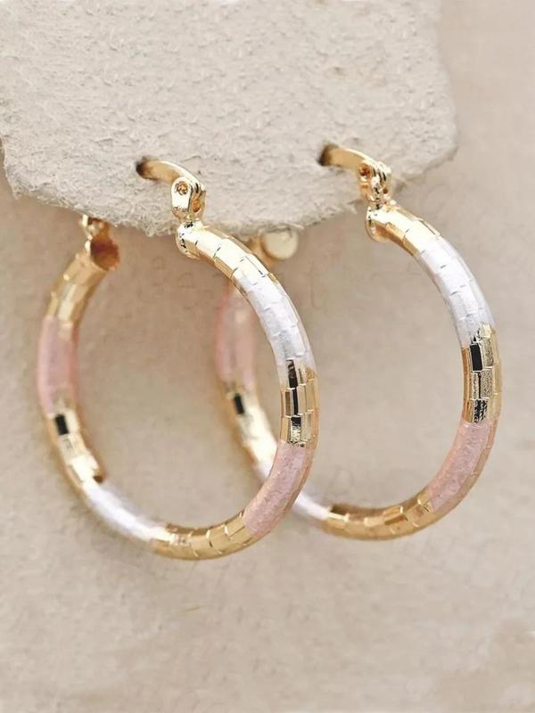 1 Pair Fashion Simple Elegant Hoop Earrings