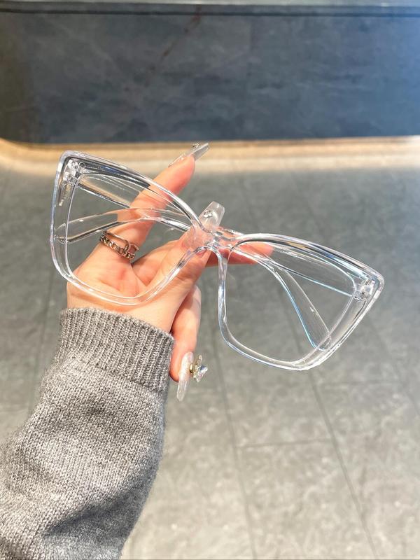 Women's Cat Eye Frame Eyeglasses, Trendy Casual Eyeglasses for Everyday Use, Fashion Accessories for Outdoor Activities