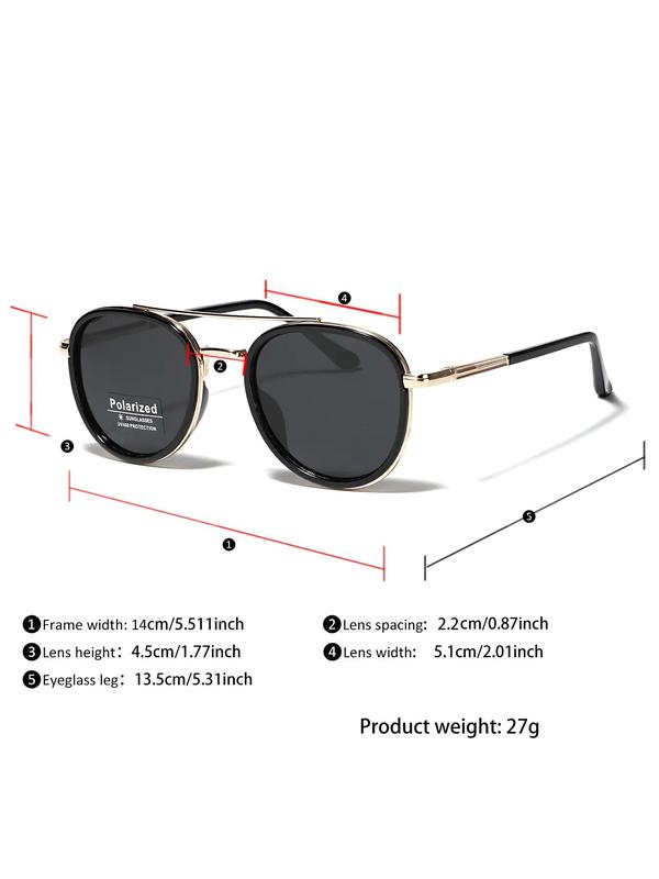 Unisex Vintage Trendy TR90 Material Sunglasses, Retro Plain Tinted Lens Aviator Sunglasses, Fashionable Sunglasses for Men & Women for Everyday Use