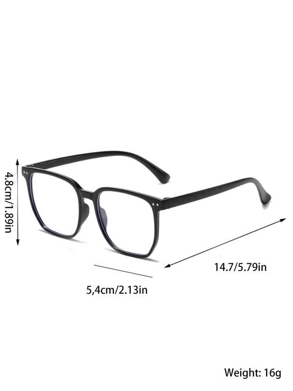 Summer Street Trend Minimalist Eyeglasses,  Stylish Glasses, Casual Large Square Frame Glasses Trends 2024, Fashion Accessories Gift for Girlfriend Back To School Fall