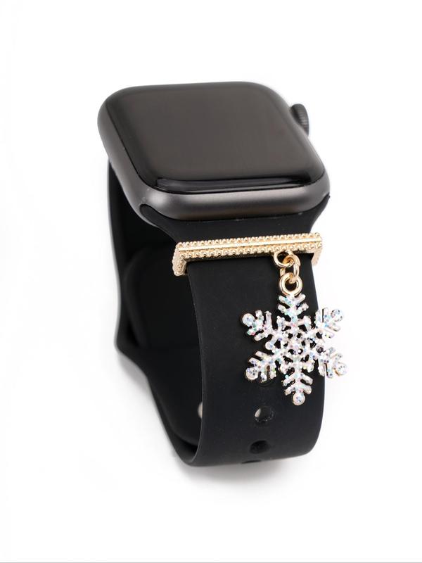 Snowflake Design Charm Watch Band Decoration, Watch Band Decoration, Watch Strap Accessories for Women & Girls, Creative Watch Accessories