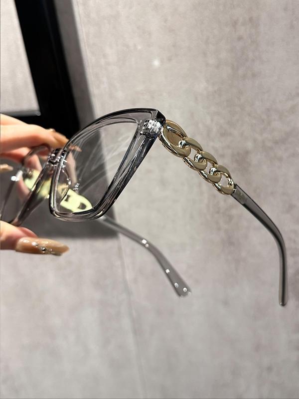 Unisex Vintage Cat Eye Frame Eyeglasses, Trendy Casual Eyeglasses for Everyday Use, Fashion Accessories for Outdoor Activities