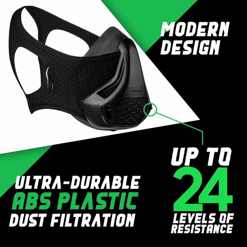 Breathing Workout Mask - Enhance Stamina & Endurance | 24-Level Adjustable Airflow for Optimal Lung Performance | Elevate Cardio & Gym Training for Men & Women