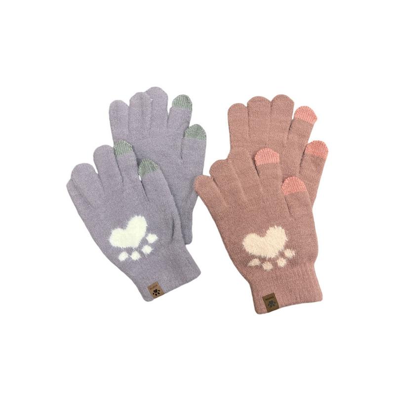 Paw Print Winter Gloves