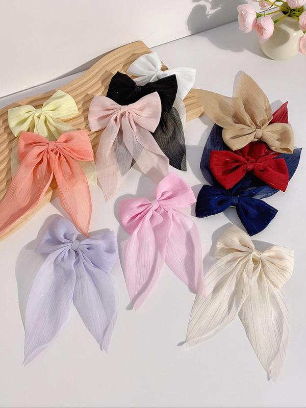 Cute Bow Decor Hair Clip, Casual Simple Hair Accessories for Women & Girls, Minimalist Headwear Suitable for Thick Hair