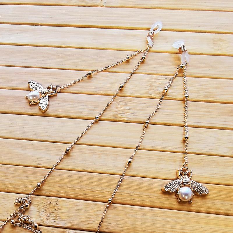 Pearl Bee Pendant Glasses Chain Sunglasses Glasses Chain Ladies Glasses Chain Glasses Hanging Chain