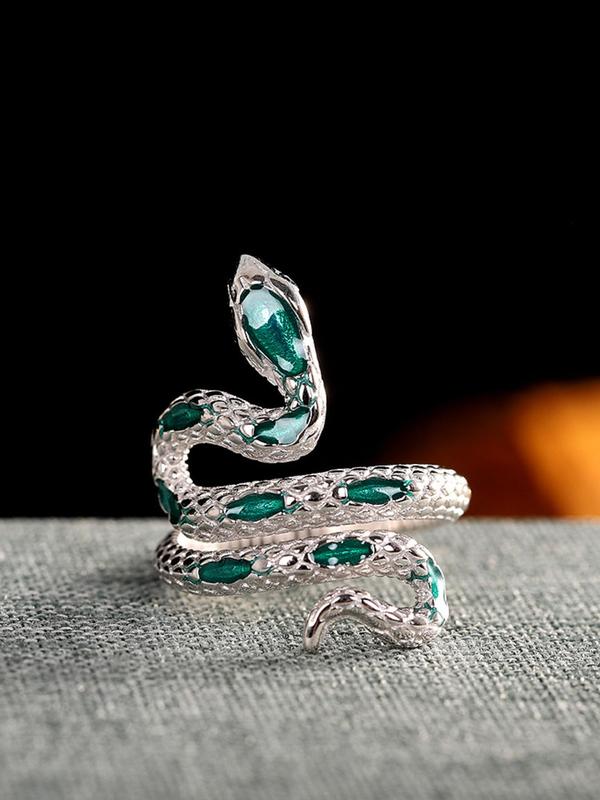 Snake Design Cuff Ring, Snake Decor Ring For Daily Decoration, Fashionable Accessory For Women