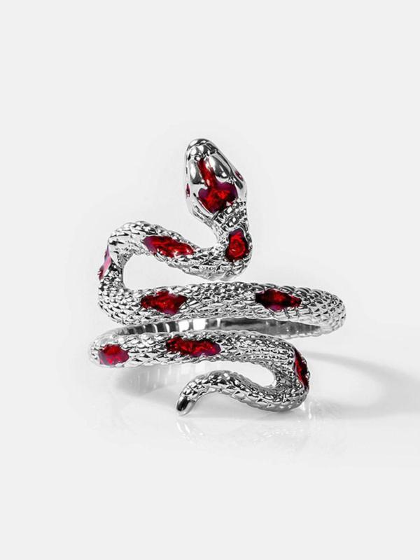 Snake Design Cuff Ring, Snake Decor Ring For Daily Decoration, Fashionable Accessory For Women