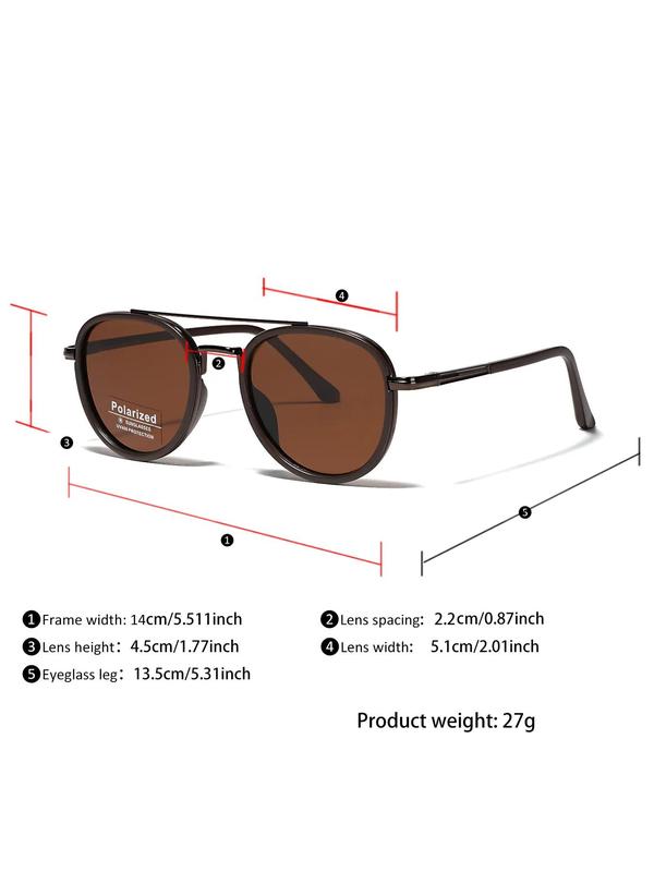 Unisex Vintage Trendy TR90 Material Sunglasses, Retro Plain Tinted Lens Aviator Sunglasses, Fashionable Sunglasses for Men & Women for Everyday Use