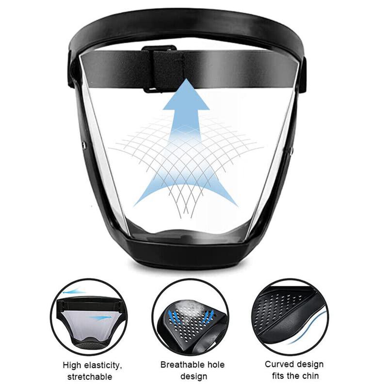 Full Face Super Protective Mask Anti-Fog Shield Safety Transparent Head Cover US