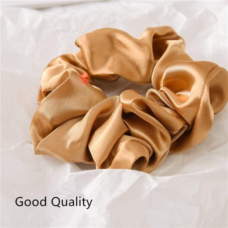 6 Pieces Satin Silk Scrunchies for hair, Big Hair Scrunchies Satin Hair Ties Ponytail Holder No Hurt Your Hair