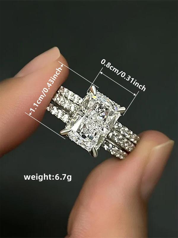 Elegant Rhinestone Decorated Ring, Fashion Accessories for Women & Girls, Trendy All-match & Exquisite Jewelry for Birthday Gift