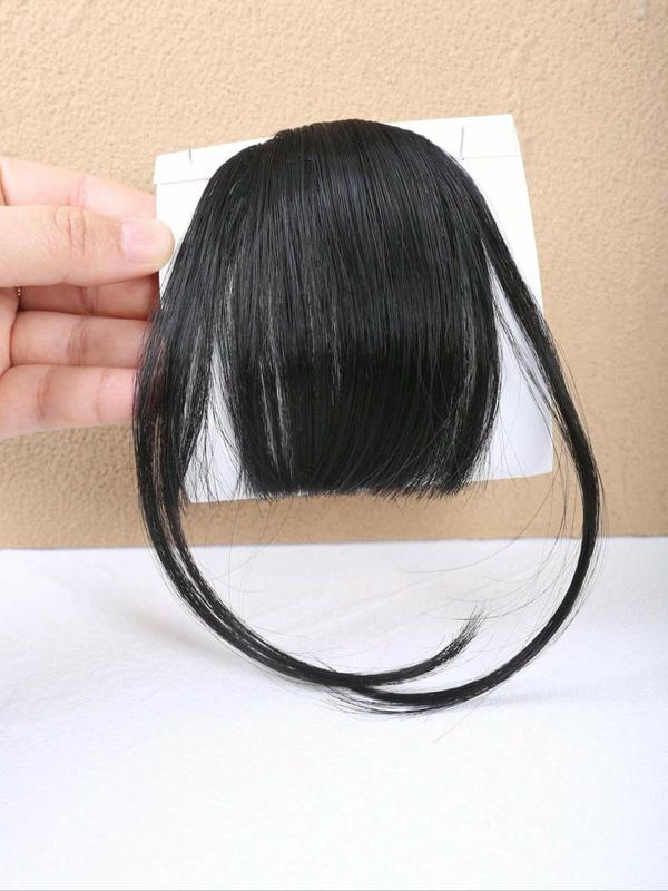 Clip-in Bangs, Natural Fluffy Bangs Hairpiece, Synthetic Extensions, Air Bangs Hairpiece, Clip in Hair Extensions for Women