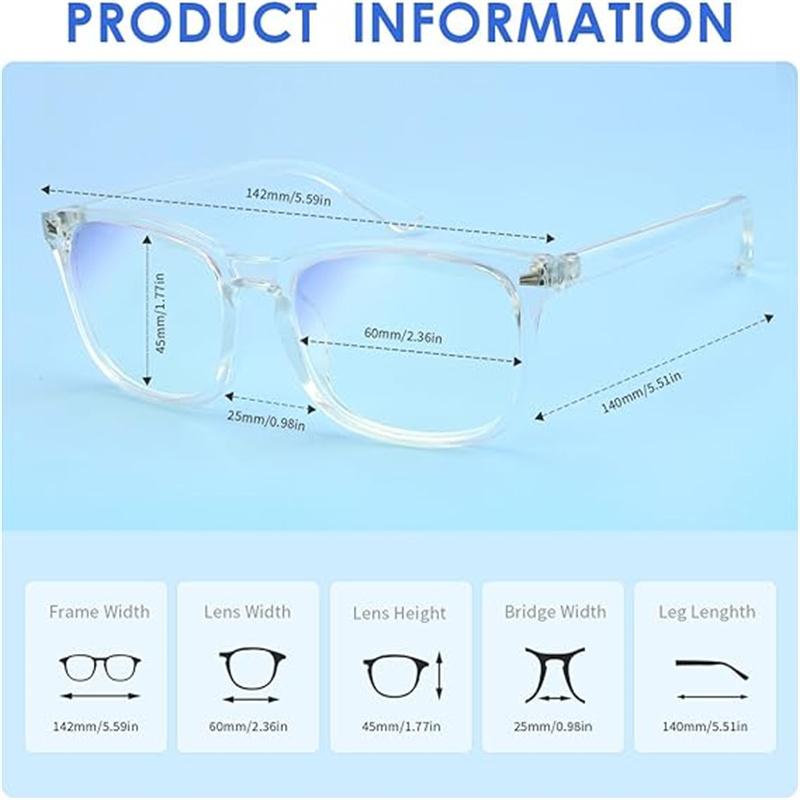 Computer Gaming TV Phone Glasses,Blu-ray basic flat frame fashionable and lightweight glasses, daily clothing decoration, suitable for students' dailyuse,Computer game glasses