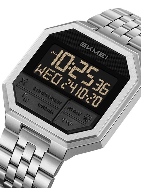 Men's Business Fashion Digital Watch, Fashion Octagon Shape Dial Digital Watch, Trendy Watch for Daily Life