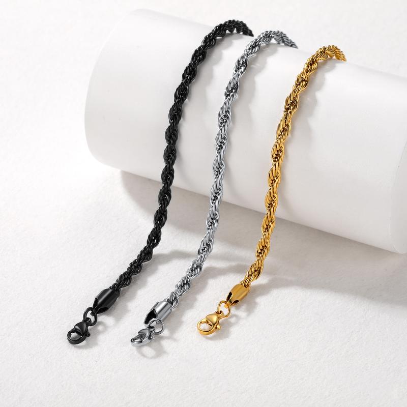 FaithHeart 3MM Rope Chain Anklet Foot Bracelet