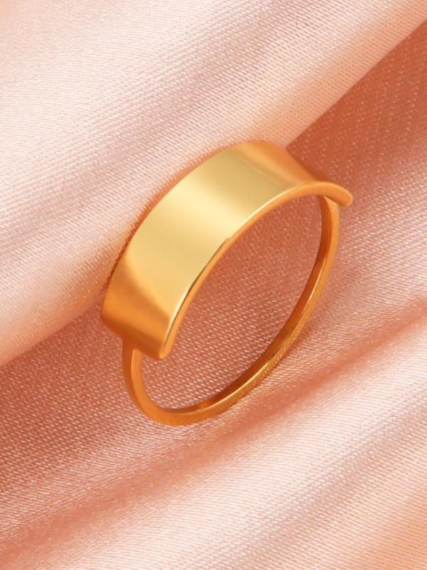 Fashion Trendy Stainless Steel Ring, Classic Geometric Design Ring for Women & Girls, Fashion Jewelry for Party, Daily Clothing Decor, Trendy All-match & Exquisite Jewelry for Birthday Gift