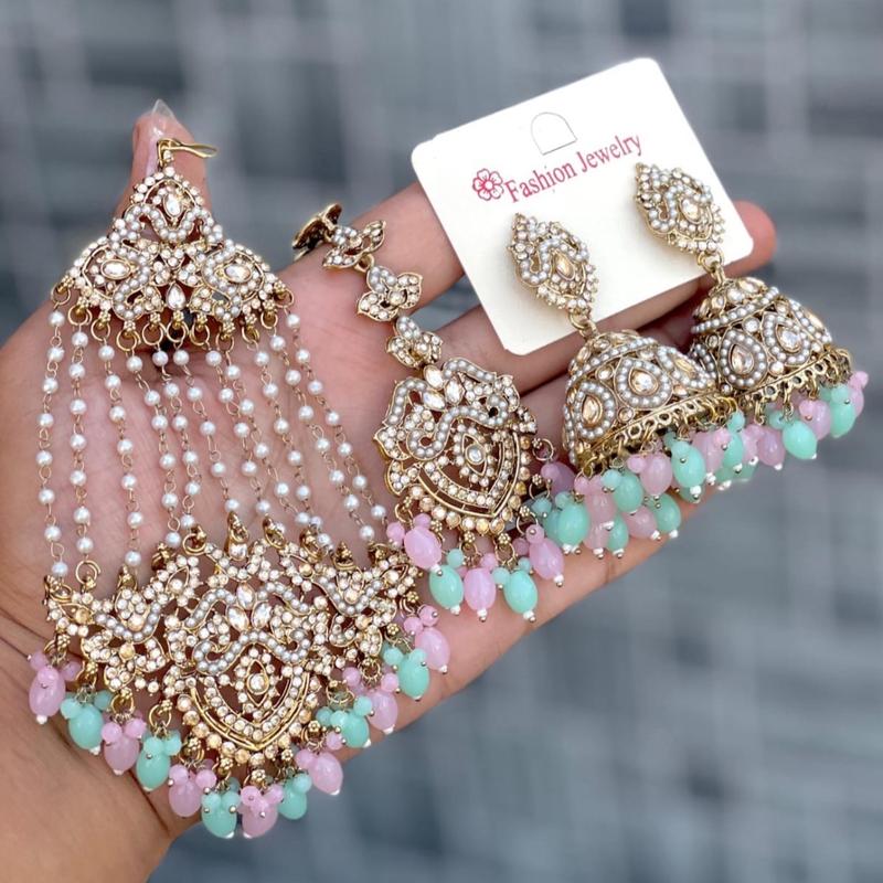 Desi Pakistani Style Jhumka Tikka Passa Set - Perfect for all occasion