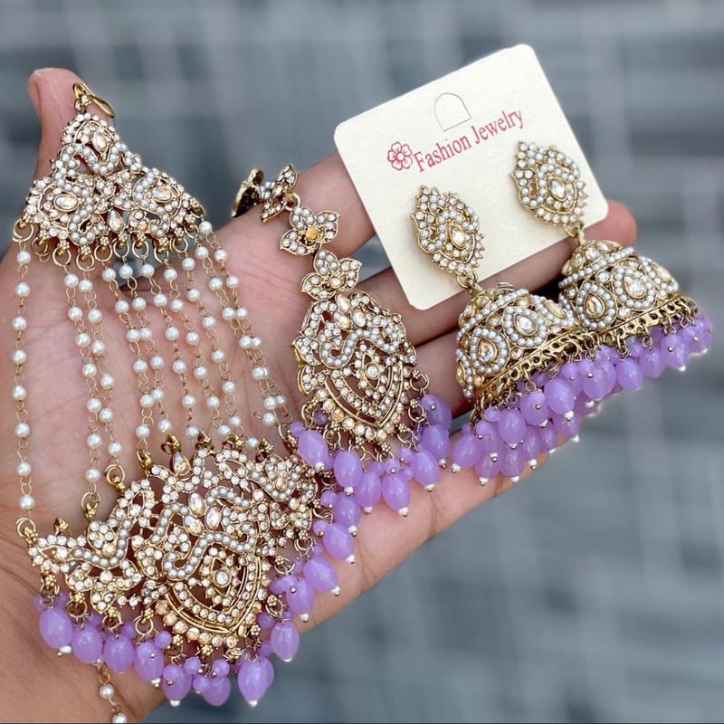 Desi Pakistani Style Jhumka Tikka Passa Set - Perfect for all occasion