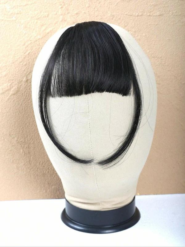 Clip-in Bangs, Natural Fluffy Bangs Hairpiece, Synthetic Extensions, Air Bangs Hairpiece, Clip in Hair Extensions for Women