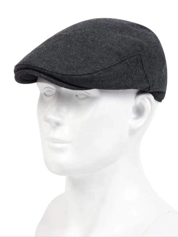 Unisex Elegant Herringbone Graphic Newsboy Hat,  Trendy Vintage Newsboy Cap, Chic All-match Accessories for Daily Wear for Women & Men