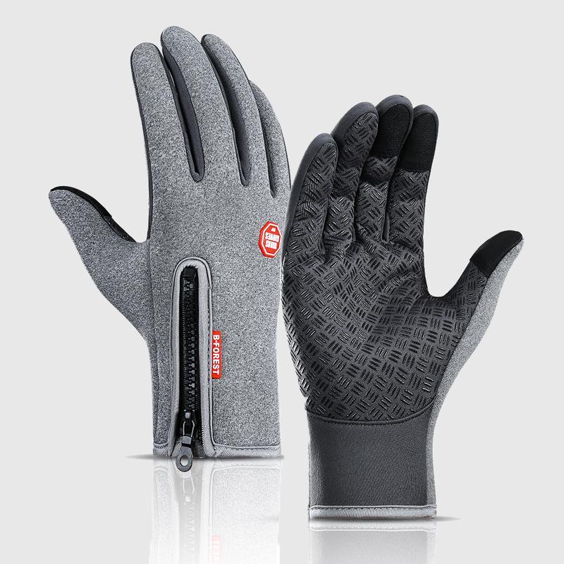 Winter warm touch screen cycling gloves, waterproof velvet sports gloves, fishing waterproof anti-slip touch screen gloves