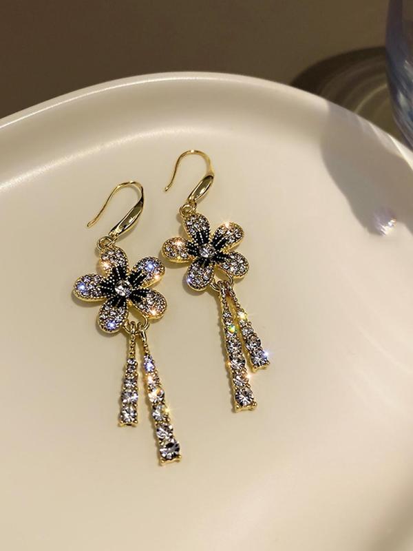 Women's 1 Pair Rhinestones Floral Earrings