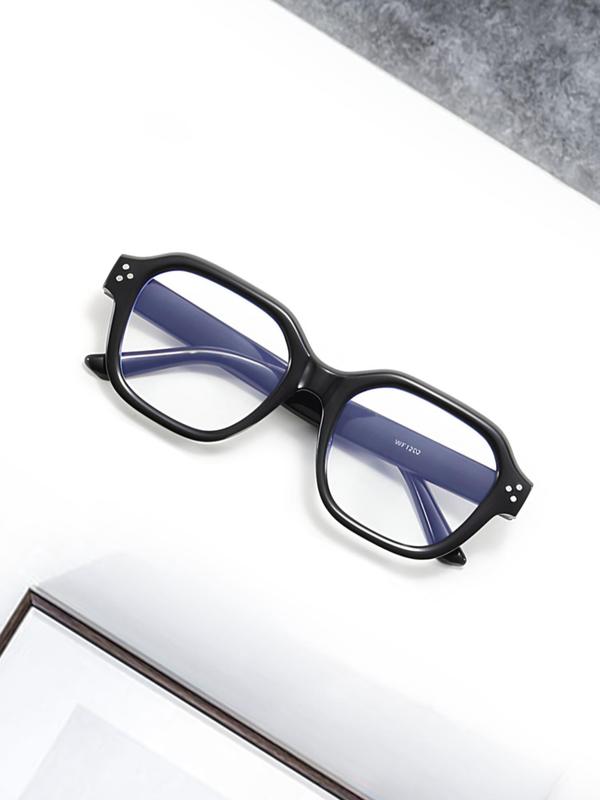 Simple Eyeglasses for Daily Use, Unisex Basic Square Frame Eyeglasses, Fashion Eyeglasses for Work, Daily Clothing Decor, Perfect for Student Everyday Use