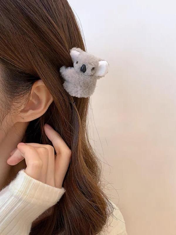 Women 2pcs Cartoon Koala Decor Hair Claw Set, Casual Versatile Shark Clip for Women & Girls, Elegant All-match Fashion Accessories for Daily & Party Decoration, Exquisite Jewelry for Birthday Gifts