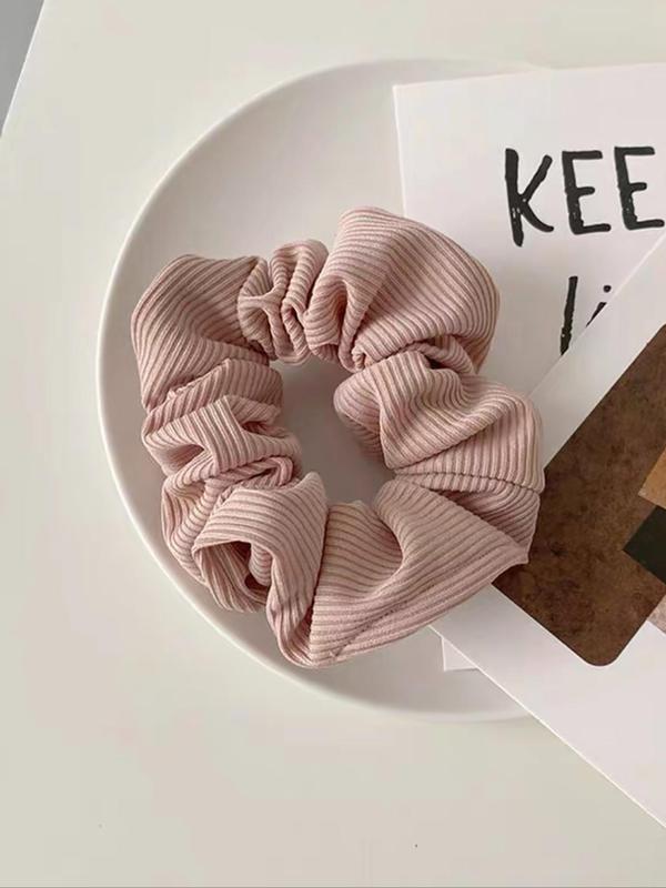 Simple Plain Color Scrunchie, 6pcs Sweet and Fresh Hair Tie Suitable for Hair, Fashion Hair Accessories for Party, Daily Clothing Decor for Women & Girls