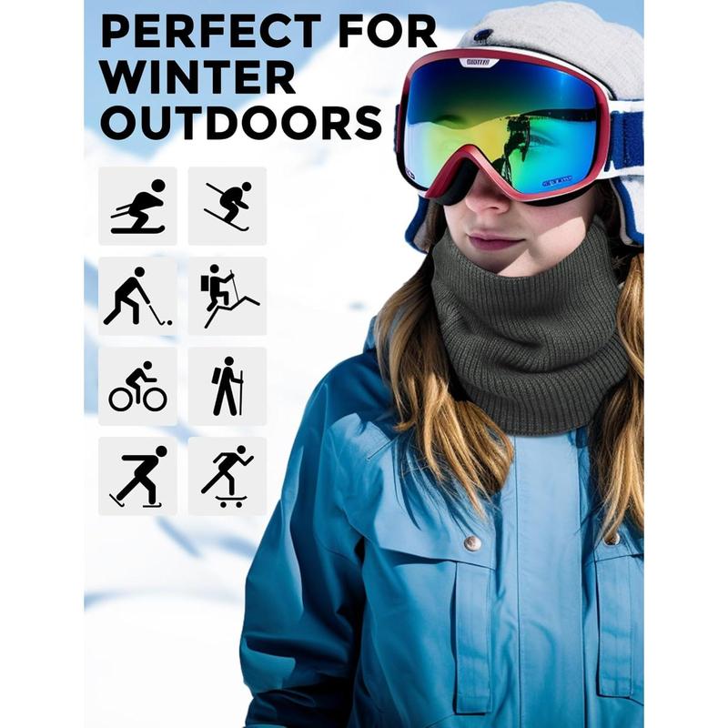 Fashion set Winter Neck Warmer Gaiters for Men Women Winter Neck Scarves Fleece Cold Weather Gear Ski Accessories Nose Ear Face MaskThanksgiving, Christmas, New Year Gift