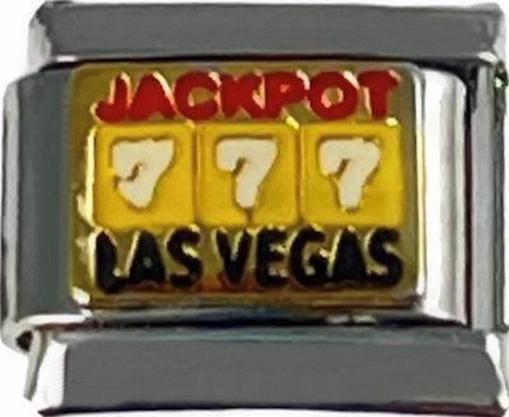 Italian Charm Link 9mm 777 Las Vegas Charm