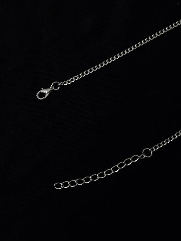 Simple Plain Cross Pendant Necklace for Men & Women, Stainless Steel Chains for Men, Grunge Jewelry for Party, Club, Mexican Necklaces