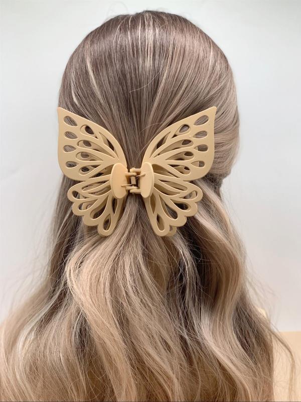 Women's Elegant Tiered Layered Butterfly Design Hair Claw Clip,  Cute Trendy Hair Claw, Fashionable Hair Accessories for Daily & Party Decoration