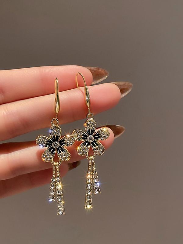 Women's 1 Pair Rhinestones Floral Earrings