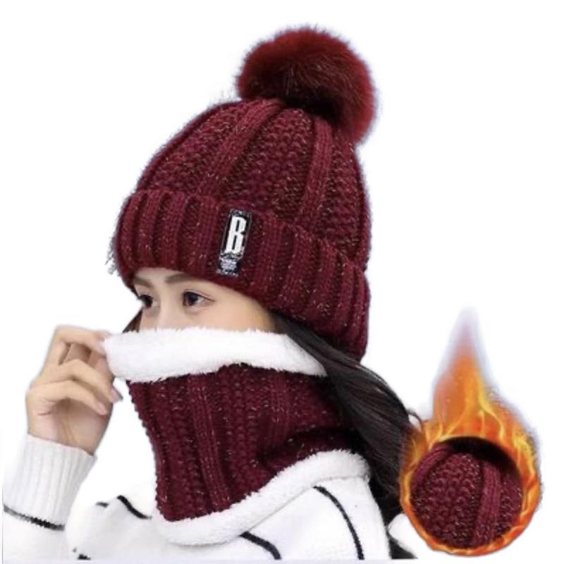 Female Winter Set: Warm Beanies and Scarves for Women hats comfortable and warm