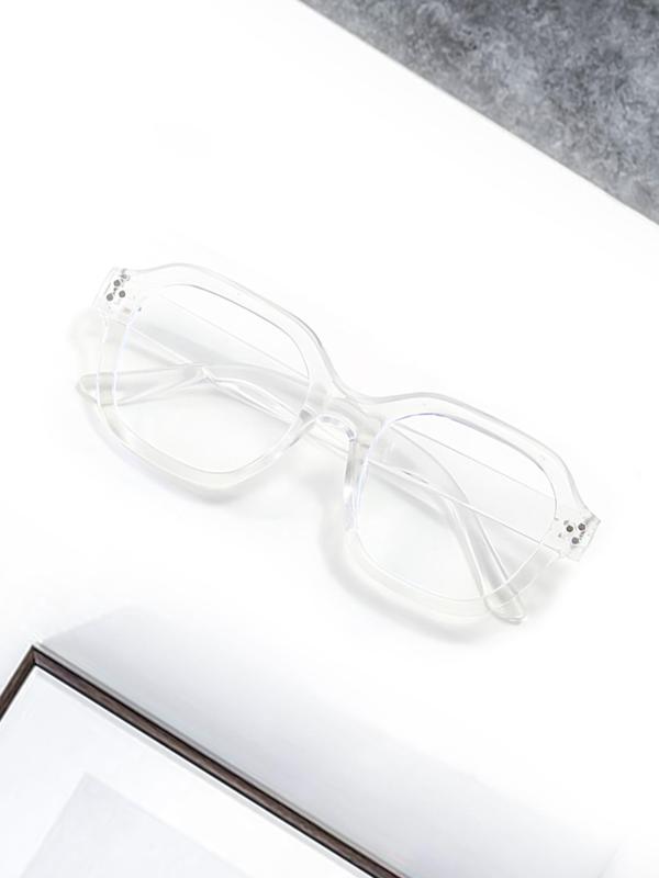 Simple Eyeglasses for Daily Use, Unisex Basic Square Frame Eyeglasses, Fashion Eyeglasses for Work, Daily Clothing Decor, Perfect for Student Everyday Use