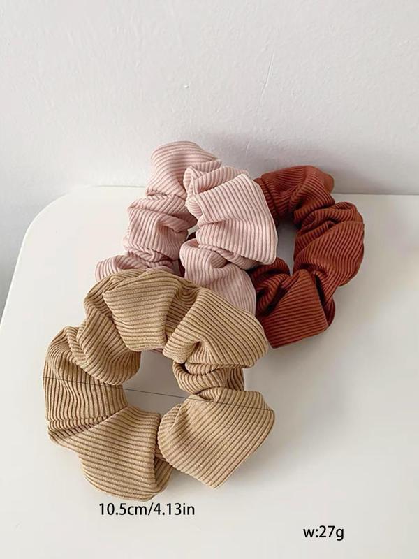 Simple Plain Color Scrunchie, 6pcs Sweet and Fresh Hair Tie Suitable for Hair, Fashion Hair Accessories for Party, Daily Clothing Decor for Women & Girls