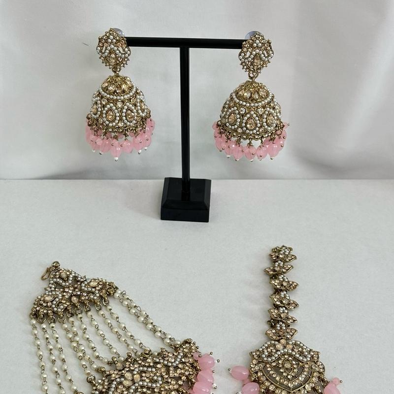 Desi Pakistani Style Jhumka Tikka Passa Set - Perfect for all occasion