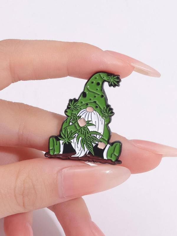 Cartoon Gnome Design Brooch, Cute Dwarf Design Alloy Badge for Backpack & Clothes Collar, Fashion Accessories for Women & Men