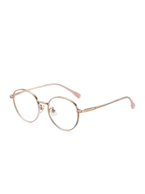 Unisex Simple Style Minimalist Full Rim Eyeglasses, Vintage Trendy Round Frame Eyeglasses, Fashion All-match Accessories for Daily Use