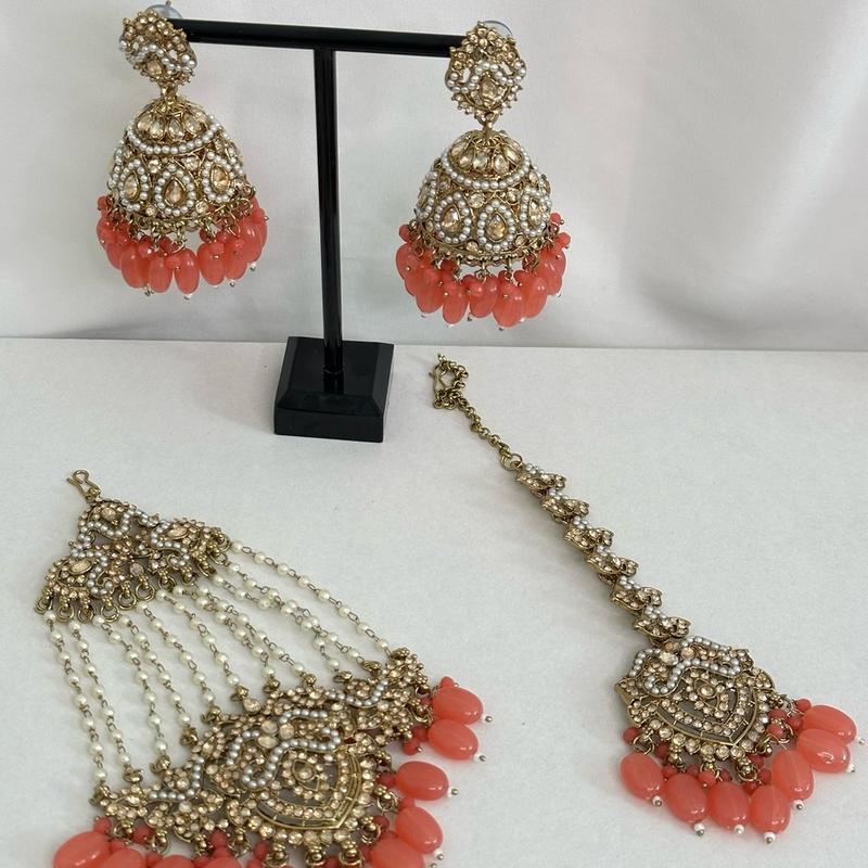 Desi Pakistani Style Jhumka Tikka Passa Set - Perfect for all occasion