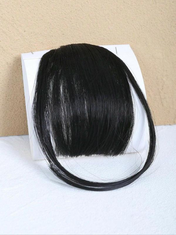 Clip-in Bangs, Natural Fluffy Bangs Hairpiece, Synthetic Extensions, Air Bangs Hairpiece, Clip in Hair Extensions for Women