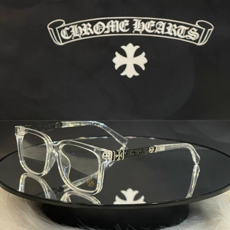 Trendy Cox Ucker Chrome Hearts Glasses Frames ,Chrome Hearts Embellished Eyeglasses ,Fashionable Unisex Chrome Hearts Eyewear ,Fashion Chrome Hearts Glasses Frames For Men And Women