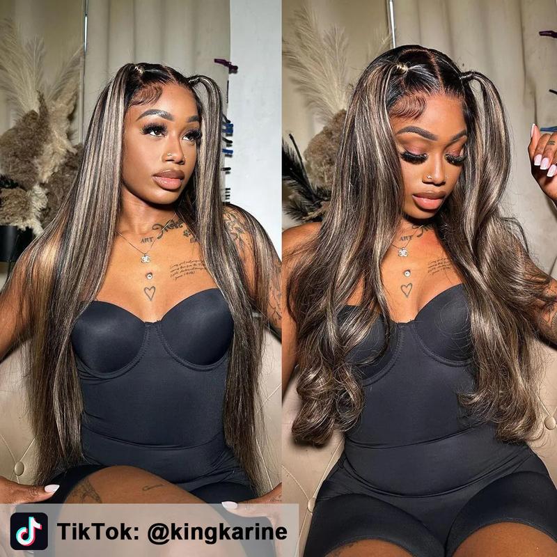 Tinashe Highlight Honey Blonde  6x5 Pre-Cut Lace Ready To Go Glueless Wig Pre-everything