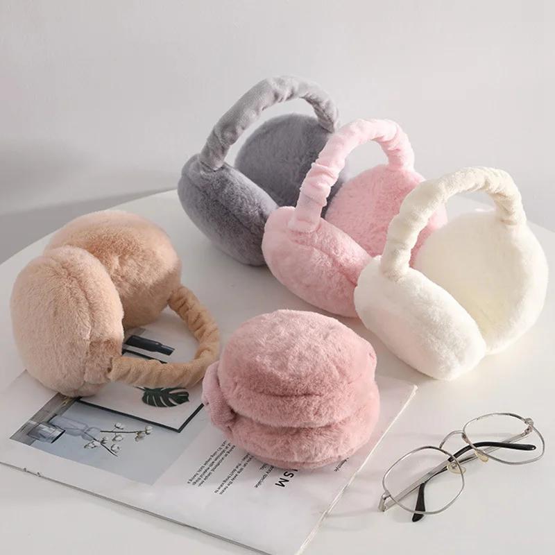 2024 Soft plush Earmuffs Winter Warm earmuffs Unisexes fashion solid color earmuffs