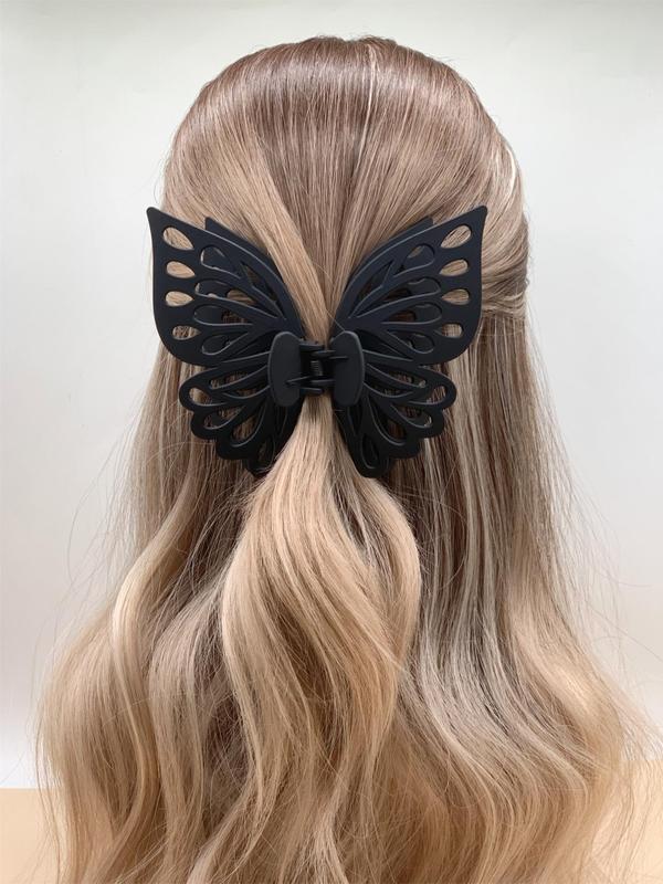 Women's Elegant Tiered Layered Butterfly Design Hair Claw Clip,  Cute Trendy Hair Claw, Fashionable Hair Accessories for Daily & Party Decoration