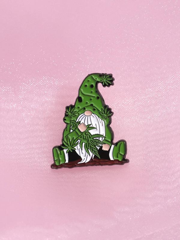 Cartoon Gnome Design Brooch, Cute Dwarf Design Alloy Badge for Backpack & Clothes Collar, Fashion Accessories for Women & Men